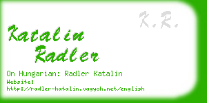 katalin radler business card